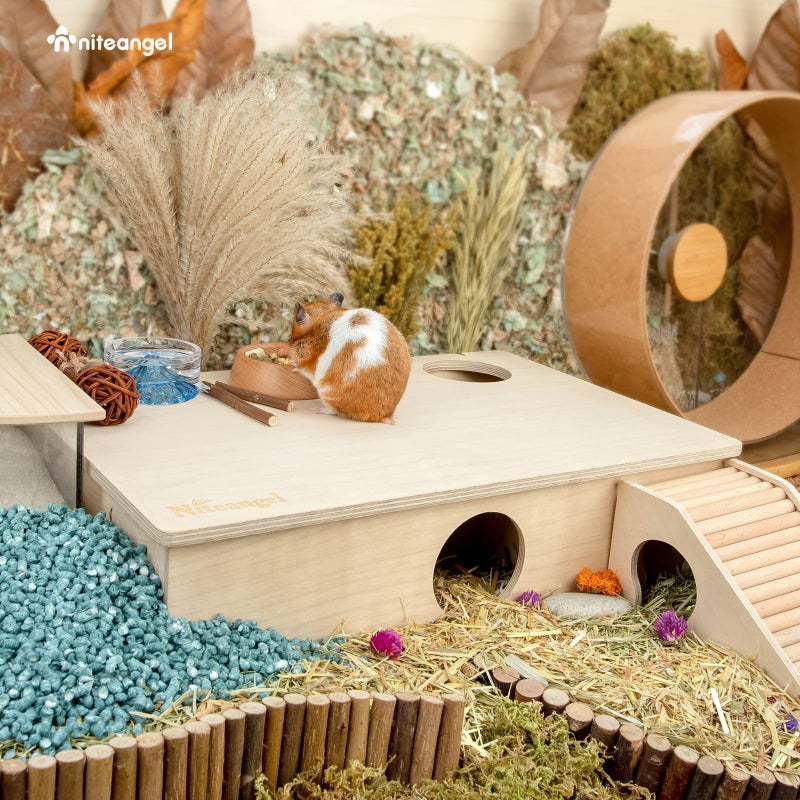 Niteangel Multi-Chamber Hamster House Maze: - Multi-Room Hideouts & Tunnel Exploring Toys for Hamster Gerbils Mice Lemmings (6-Room Large) - Image 3